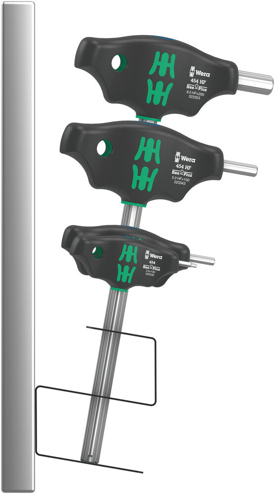 Wera 05023453001 454/7 HF Set 2 Screwdriver set T-handle Hex-Plus screwdrivers with holding function, 7 pieces