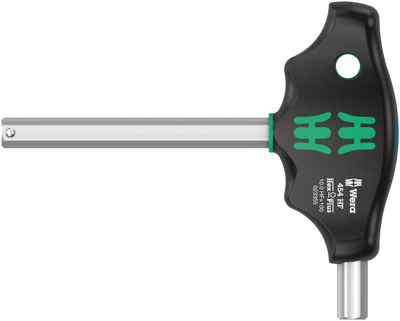 Wera 05023354001 454 HF T-handle hexagon screwdriver Hex-Plus with holding function, 10 x 100 mm