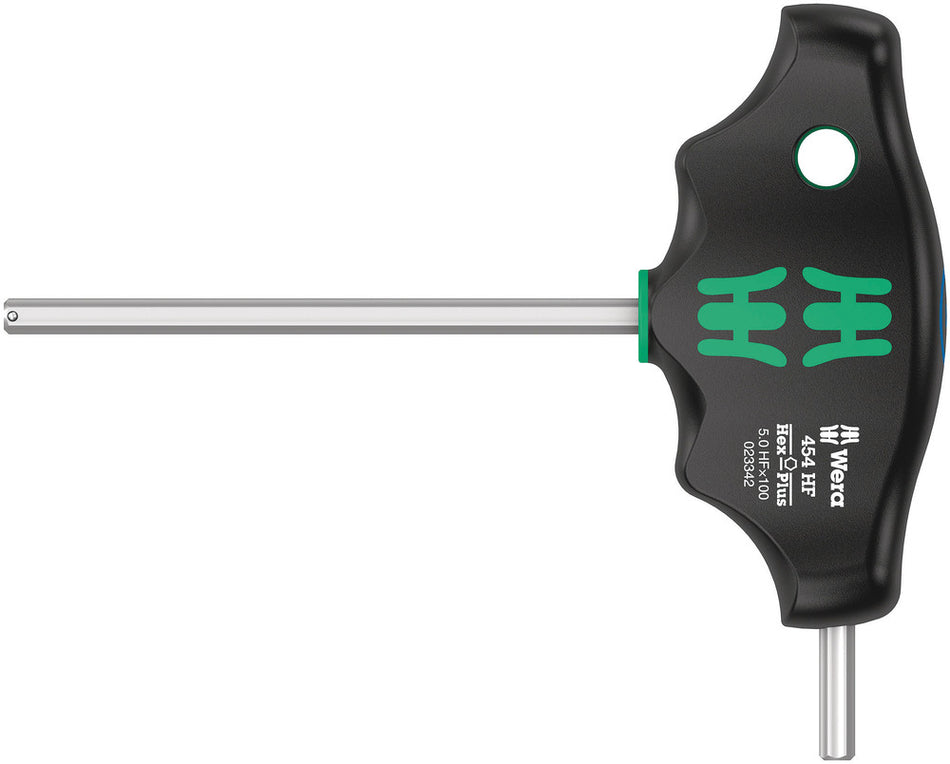 Wera 05023342001 454 HF T-handle hexagon screwdriver Hex-Plus with holding function, 5 x 100 mm