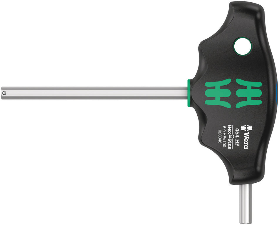 Wera 05023346001 454 HF T-handle hexagon screwdriver Hex-Plus with holding function, 6 x 100 mm