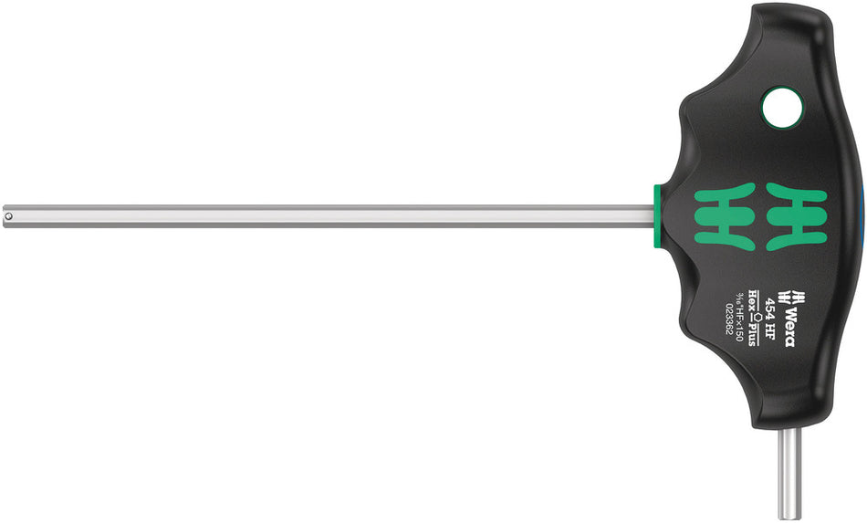 Wera 05023362001 454 HF T-handle hexagon screwdriver Hex-Plus with holding function, imperial, 3/16" x 150 mm