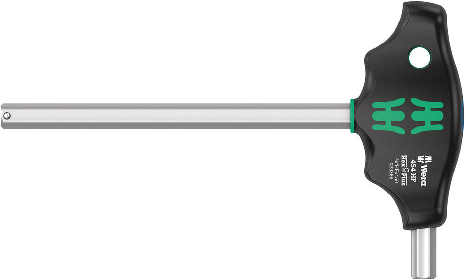 Wera 05023366001 454 HF T-handle hexagon screwdriver Hex-Plus with holding function, imperial, 3/8" x 150 mm