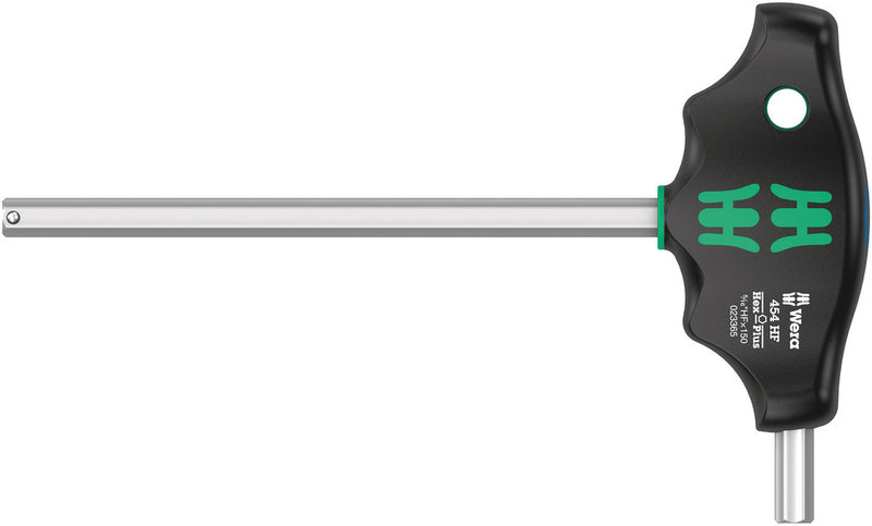 Wera 05023365001 454 HF T-handle hexagon screwdriver Hex-Plus with holding function, imperial, 5/16" x 150 mm