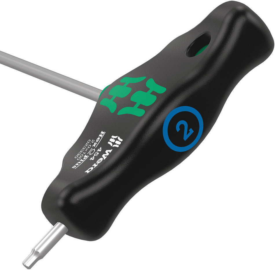 Wera 05023330001 454 T-handle hexagon screwdriver Hex-Plus, 2 x 100 mm