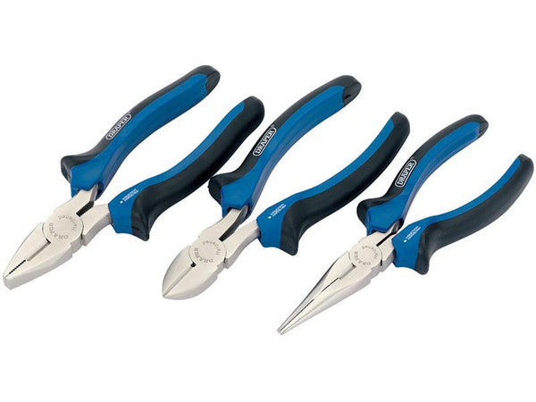 Draper 45864 3 Piece Soft Grip Plier Set