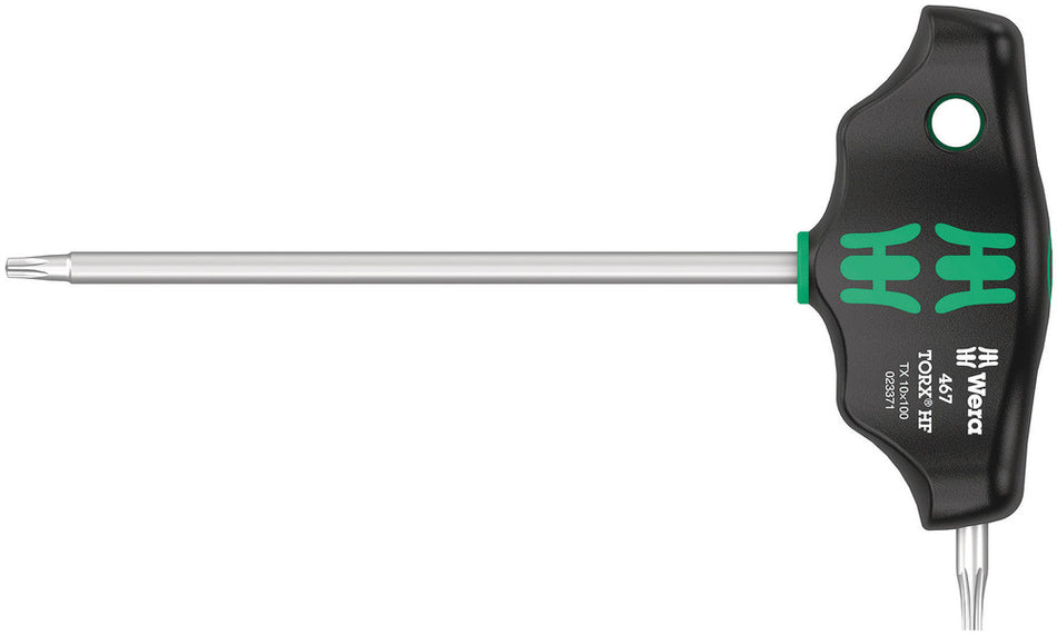 Wera 05023371001 467 TORXÃ‚Â® HF T-handle screwdriver with holding function, TX 10 x 100 mm