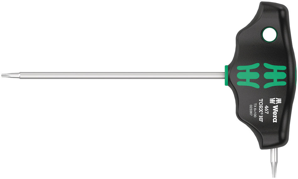 Wera 05023367001 467 TORXÃ‚Â® HF T-handle screwdriver with holding function, TX 6 x 100 mm