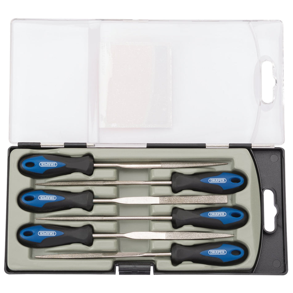 Draper 47817 Soft Grip Diamond Needle File Set, 150mm (6 Piece)