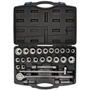 Draper 48329 Combined MM/AF Socket Set, 3/4" Sq. Dr., Black (26 Piece)