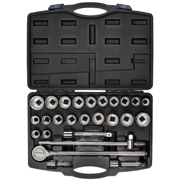 Draper 48329 Combined MM/AF Socket Set, 3/4" Sq. Dr., Black (26 Piece)