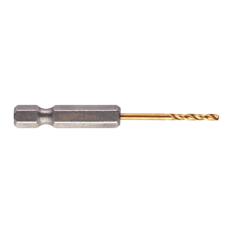 Milwaukee 48894703 Pack of 2 Red Hex HSS-G Tin. Shockwave Drill Bit 2 x 59.5 mm