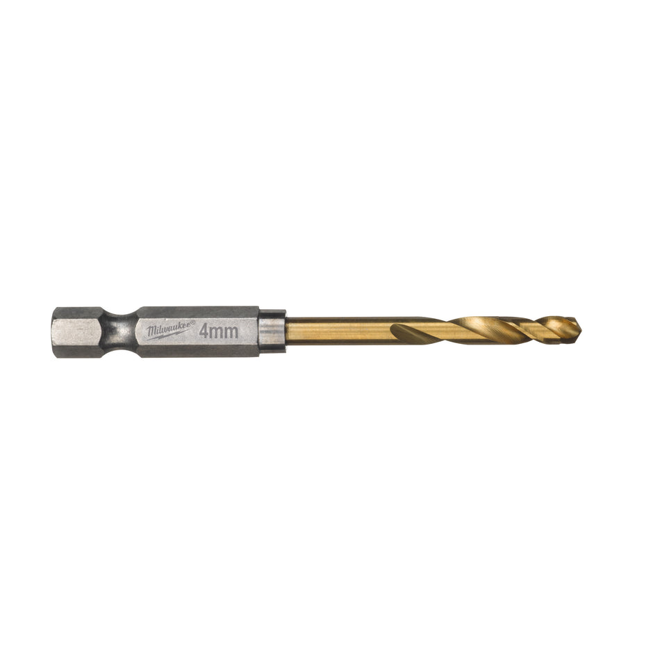 Milwaukee 48894708 Pack of 2 Red Hex HSS-G Tin. Shockwave Drill Bit 4 x 71.5 mm