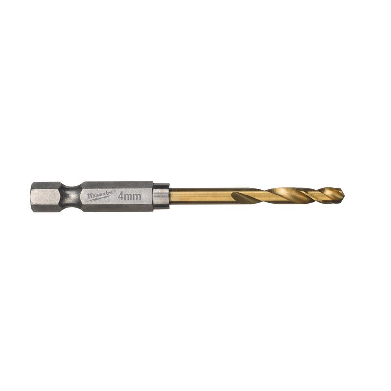 Milwaukee 48894708 Pack of 2 Red Hex HSS-G Tin. Shockwave Drill Bit 4 x 71.5 mm