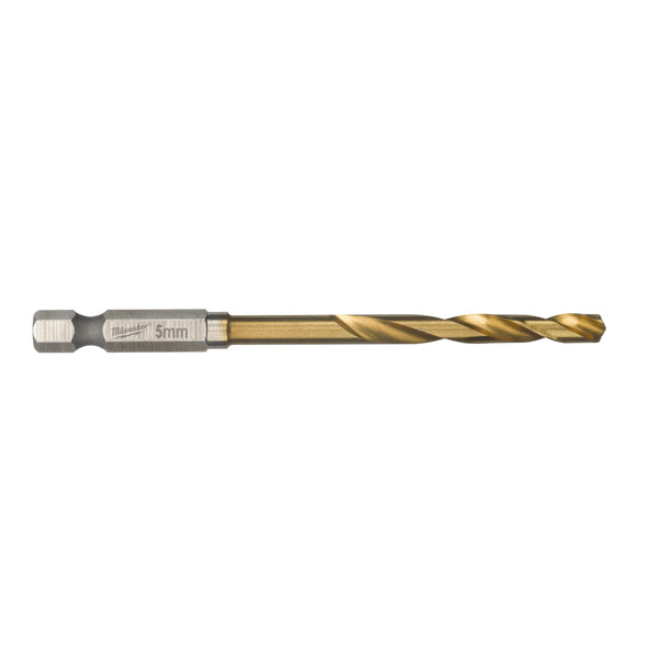Milwaukee 48894712 Red Hex HSS-G Tin. Shockwave Drill Bit 5 x 93 mm