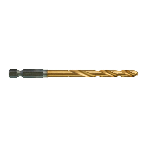 Milwaukee 48894714 Red Hex HSS-G Tin. Shockwave Drill Bit 6 x 105 mm