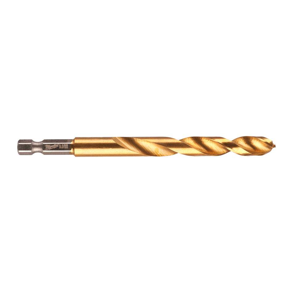 Milwaukee 48894721 Red Hex HSS-G Tin. Shockwave Drill Bit 9 x 117 mm