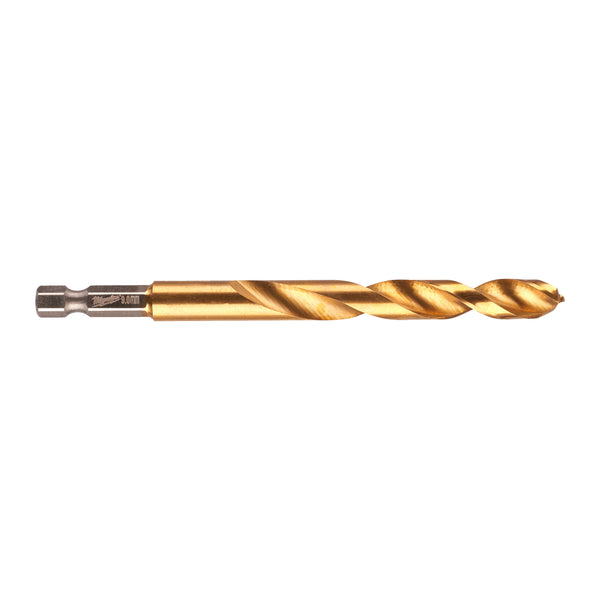 Milwaukee 48894721 Red Hex HSS-G Tin. Shockwave Drill Bit 9 x 117 mm