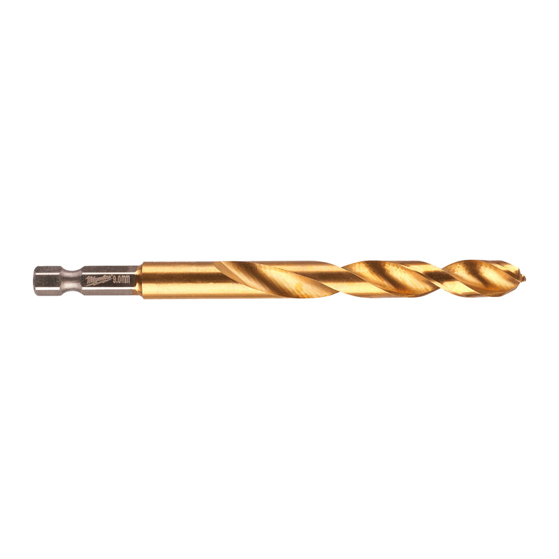 Milwaukee 48894721 Red Hex HSS-G Tin. Shockwave Drill Bit 9 x 117 mm