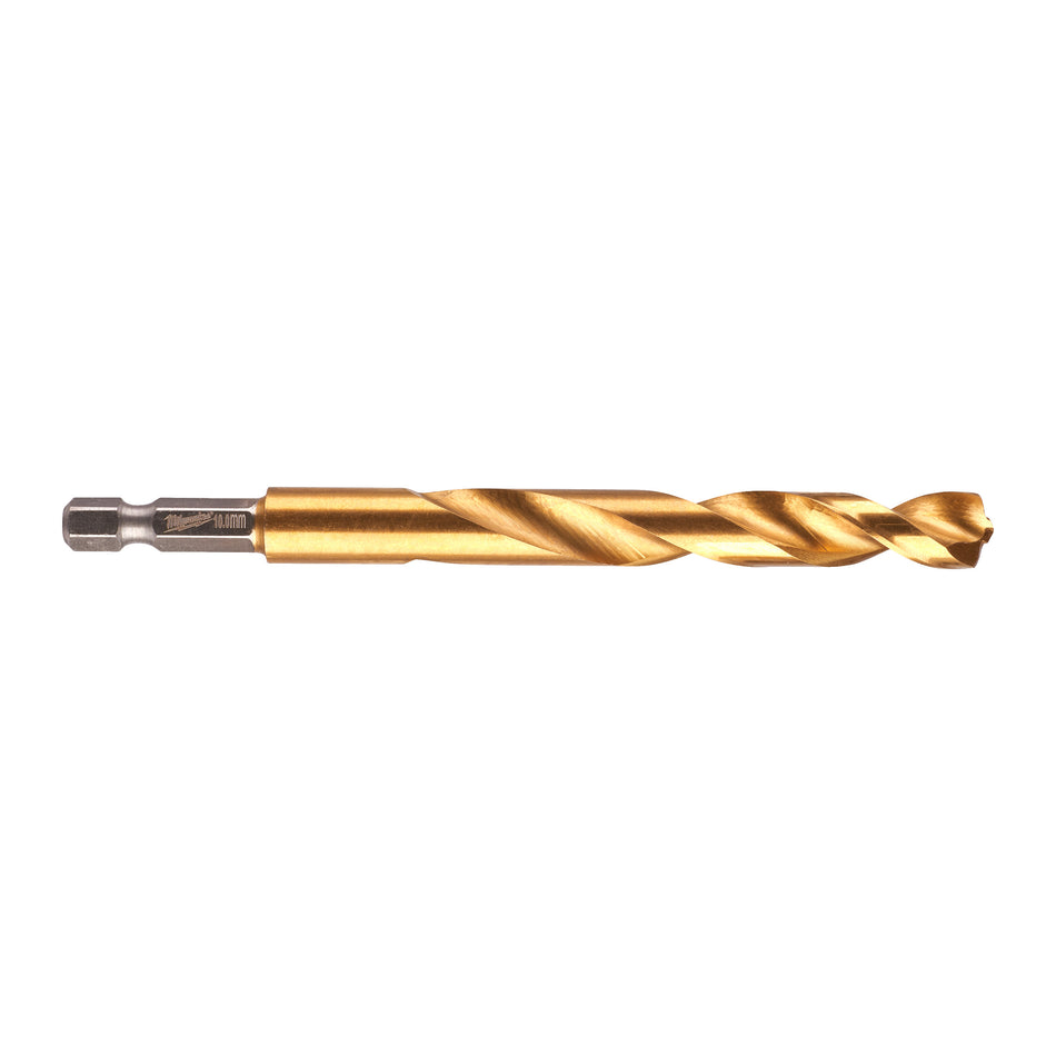 Milwaukee 48894723 Red Hex HSS-G Tin. Shockwave Drill Bit 10 x 120 mm