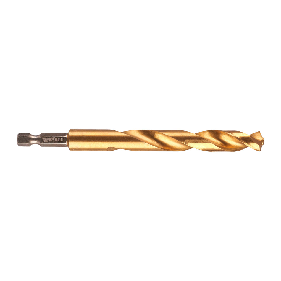 Milwaukee 48894725 Red Hex HSS-G Tin. Shockwave Drill Bit 11 x 125 mm