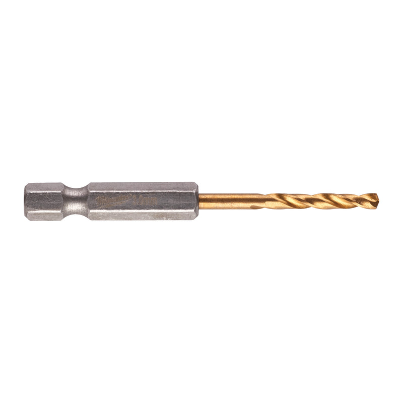 Milwaukee 48894763 Pack of 2 Red Hex HSS-G Tin. Shockwave Drill Bit 3 x 65 mm