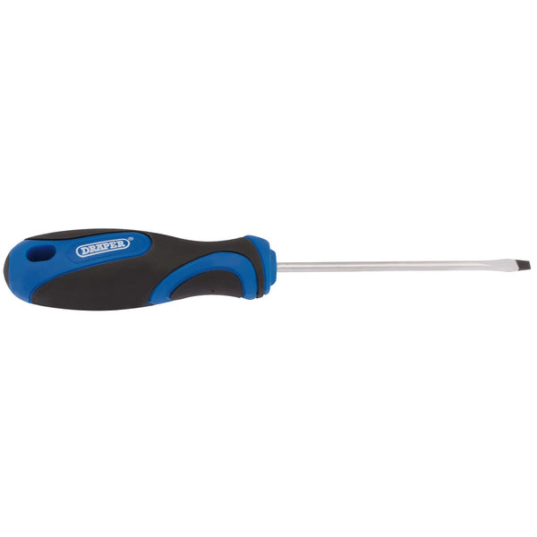 Draper 48919 Soft Grip Plain Slot Screwdriver, 3.2 x 75mm