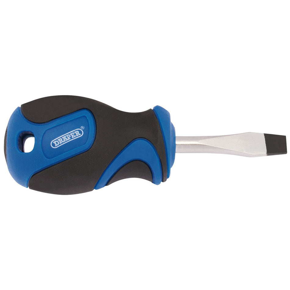 Draper 48921 Soft Grip Plain Slot Screwdriver, 6.0 x 38mm