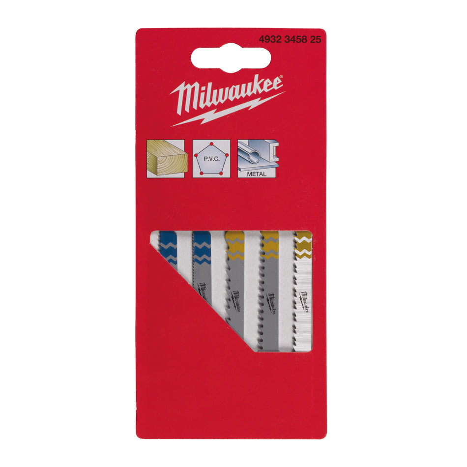 Milwaukee 4932345825 Jigsaw Blade Set 5 pcs