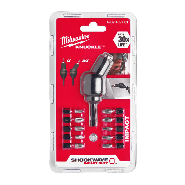 Milwaukee 4932459781 Shockwave Impact Duty Knuckle Offset Attachment 11pc