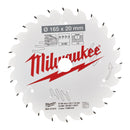 Milwaukee 4932471931 Circular Saw blade P W 165x20x1.6x24ATB-1pc