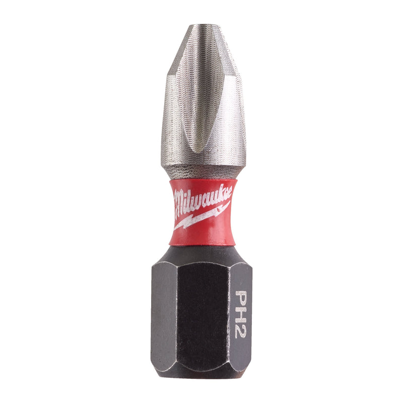 Milwaukee 4932472037 Pack of 25 Screwdriving Bits PH2 x 25 mm Long - UK