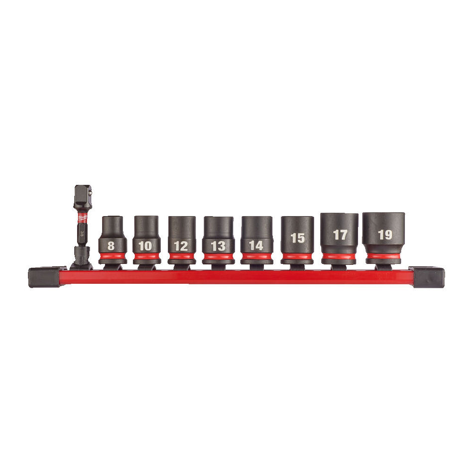 Milwaukee 4932480454 3/8" Impact Socket Set 9 Piece