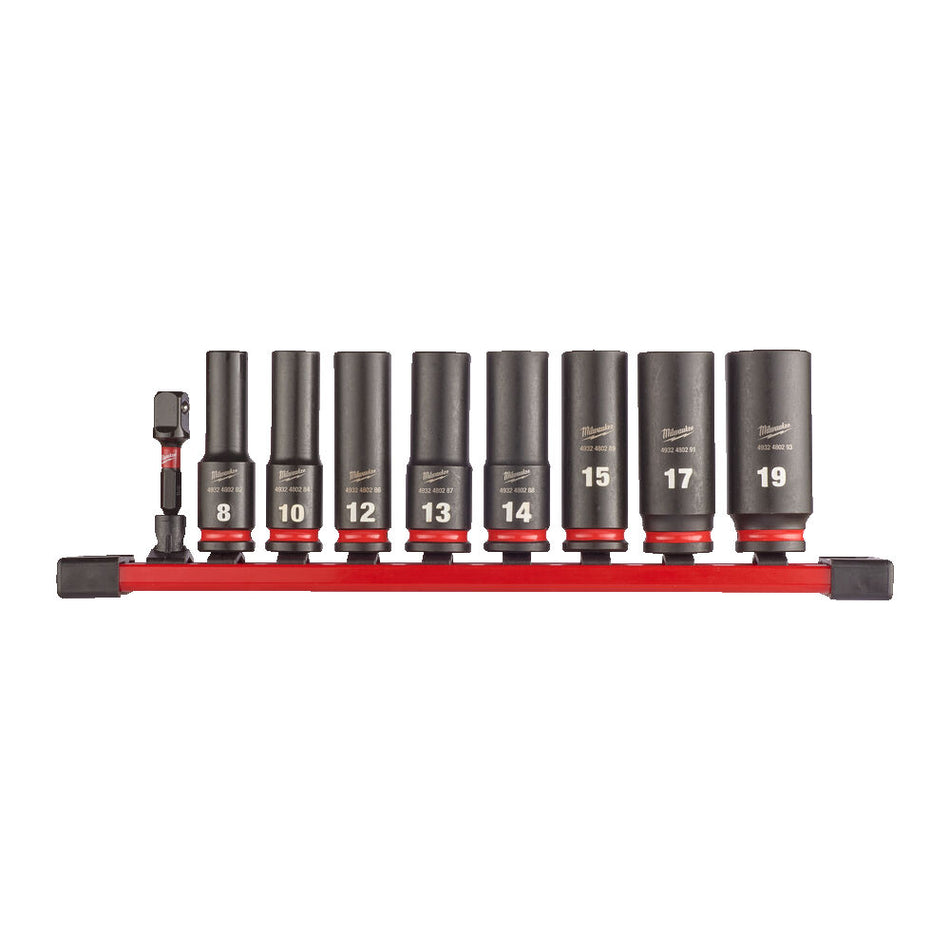 Milwaukee 4932480455 3/8" Deep Impact Socket Set 9 Piece