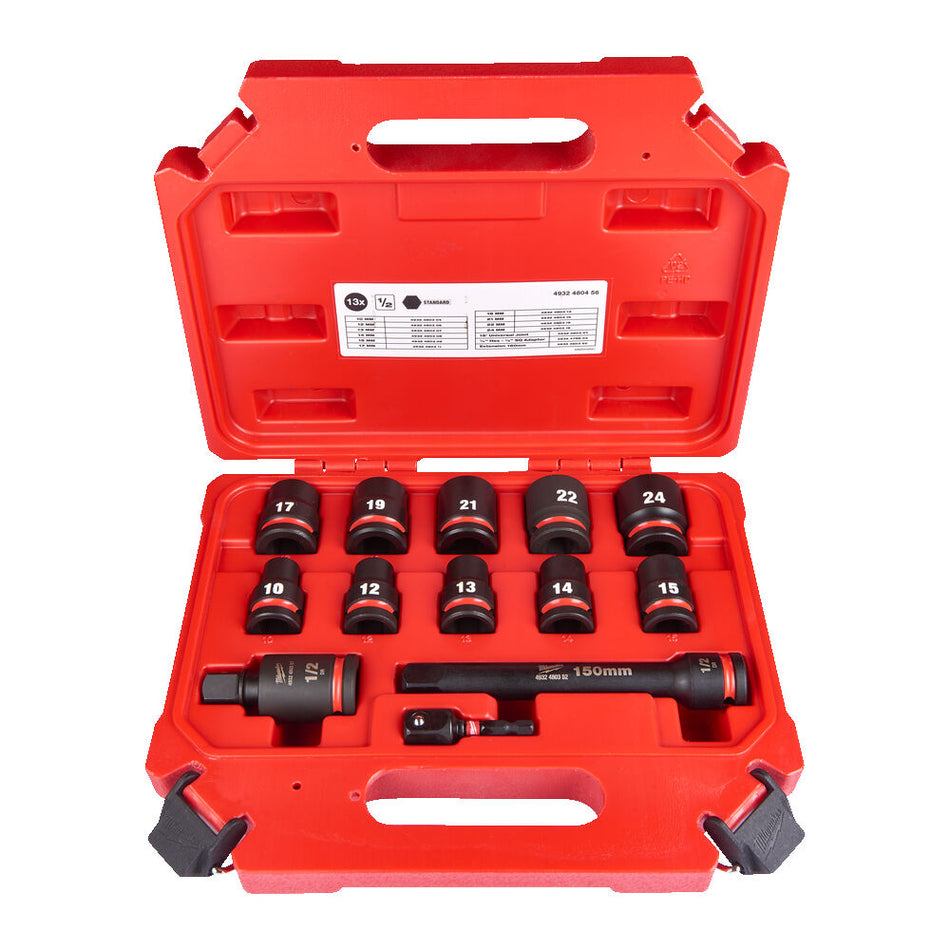 Milwaukee v13pc 1/2" Impact Socket Set