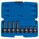 Draper 49460 Tamper Proof Impact Spline Set, 1/2" Sq. Dr. (8 Piece)