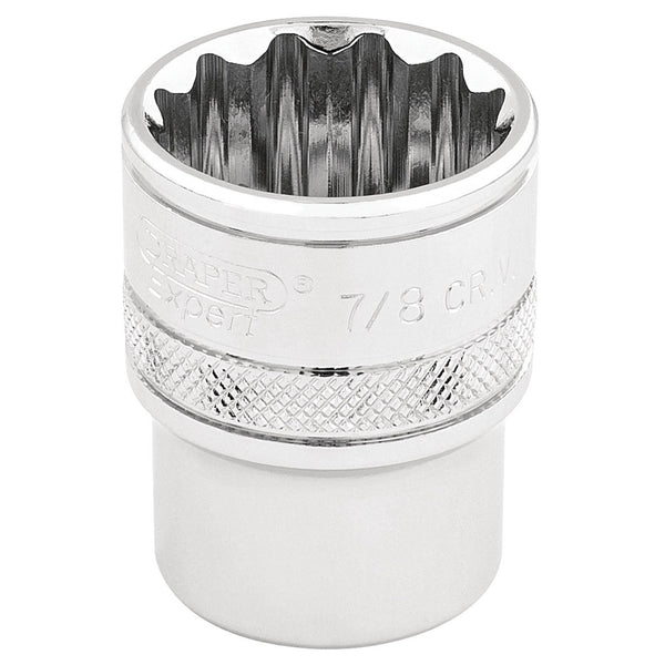 Draper 49483 HI-TORQ&#174; 12 Point Socket, 3/8" Sq. Dr., 7/8"