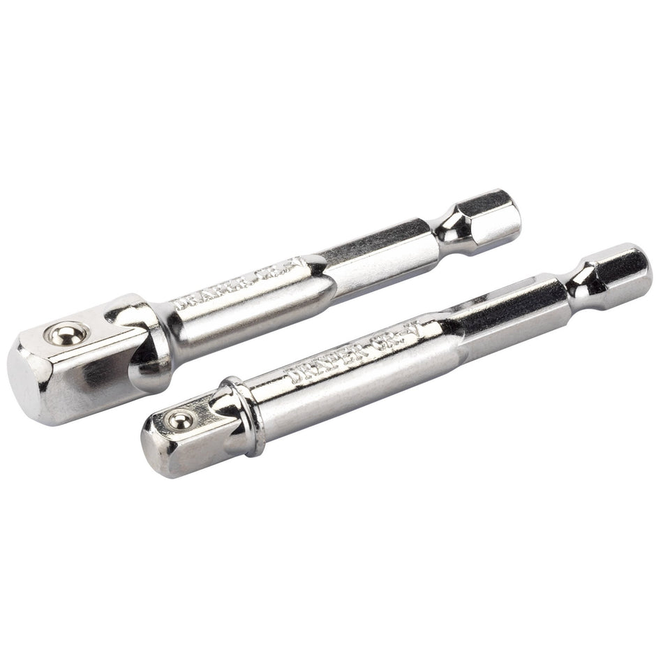 Draper 50087 1/4" Hex. Socket Drive Adaptor Set, 1 x 1/4" Sq. Dr., 1 x 3/8" Sq. Dr.