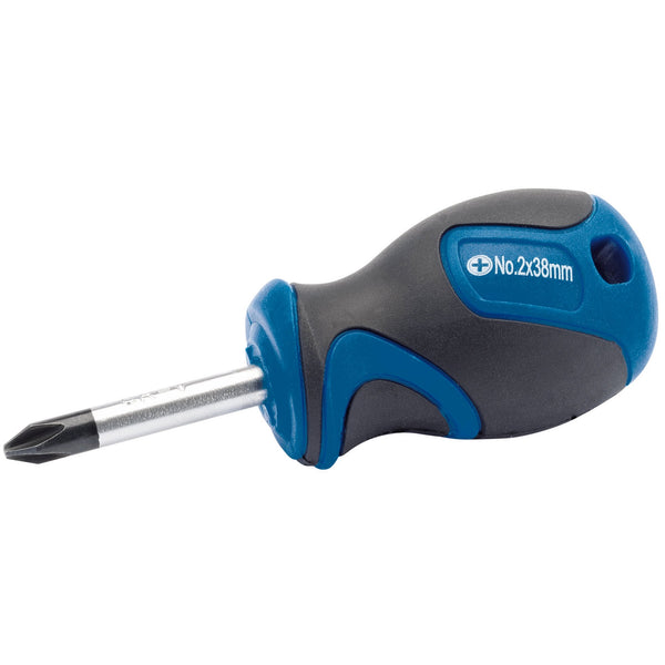 Draper 50181 Soft Grip Cross Slot Screwdriver, No.2 x 38mm