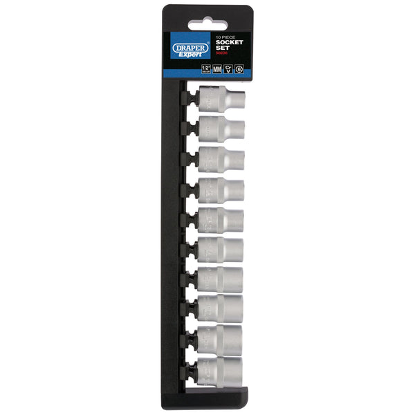 Draper 50236 Metric Socket Set, 1/2" Sq. Dr. (10 Piece)