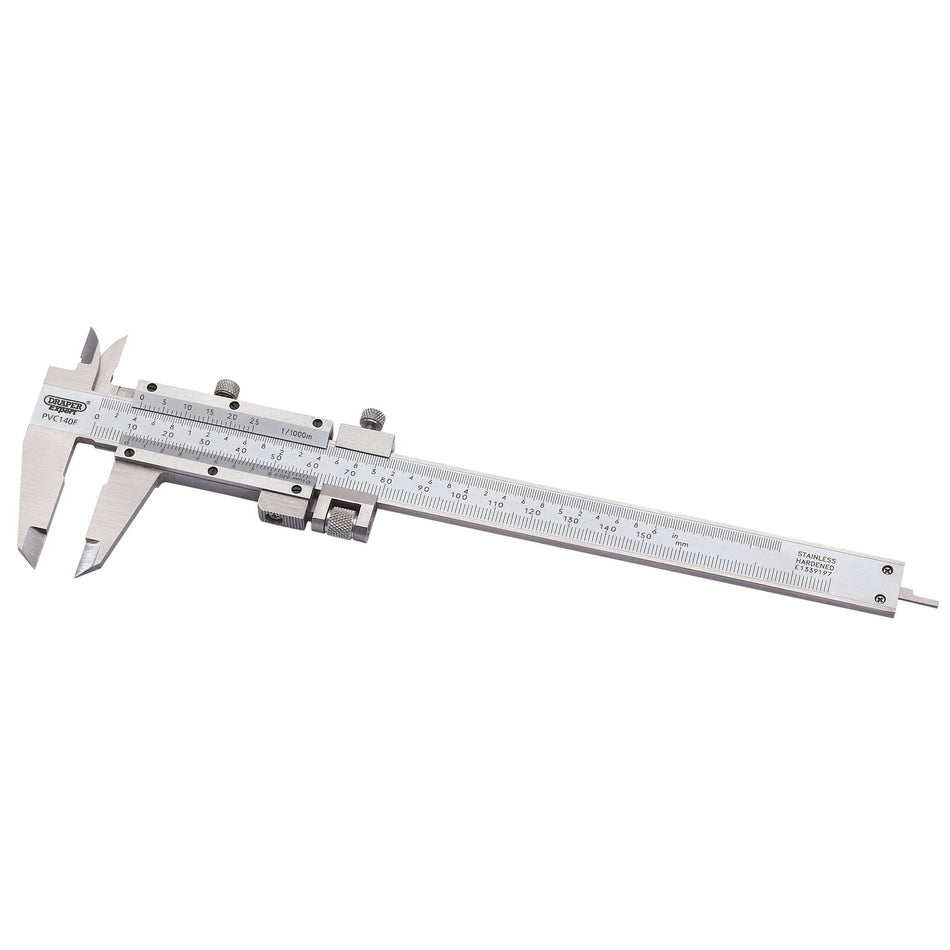 Draper 50605 Vernier Caliper with Fine Adjustment, 0 - 140mm