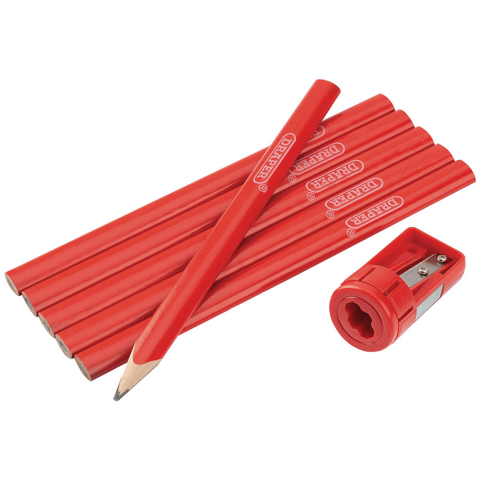 Draper 50990 Carpenter's Pencil and Sharpener Set