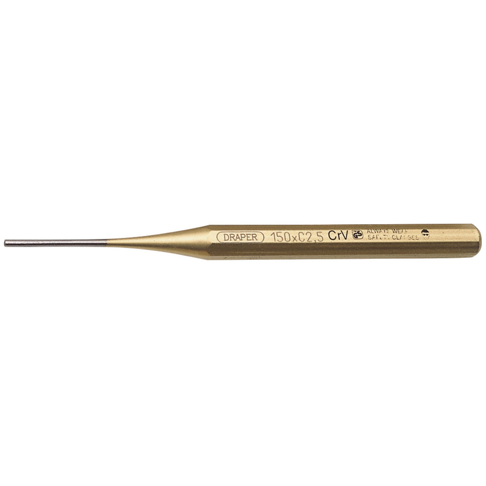 Draper 51653 Octagonal Parallel Pin Punch, 2.5 x 150mm