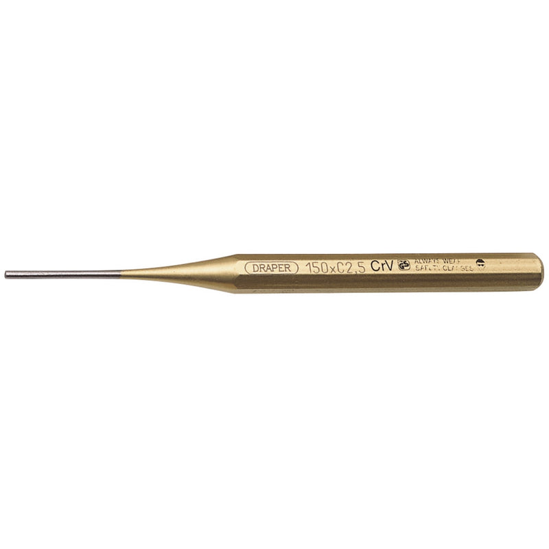 Draper 51653 Octagonal Parallel Pin Punch, 2.5 x 150mm