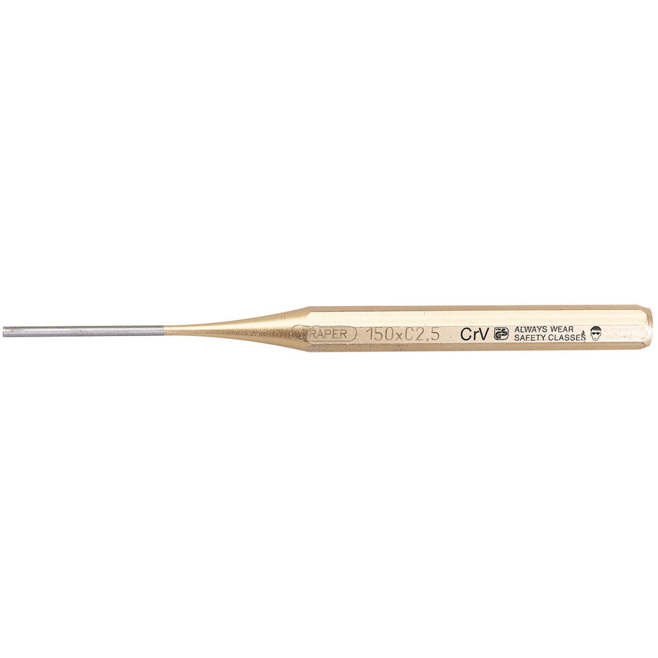 Draper 51653 Octagonal Parallel Pin Punch, 2.5 x 150mm