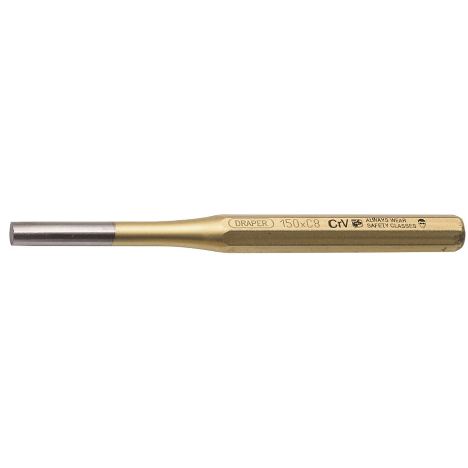 Draper 51710 Octagonal Parallel Pin Punch, 8 x 150mm