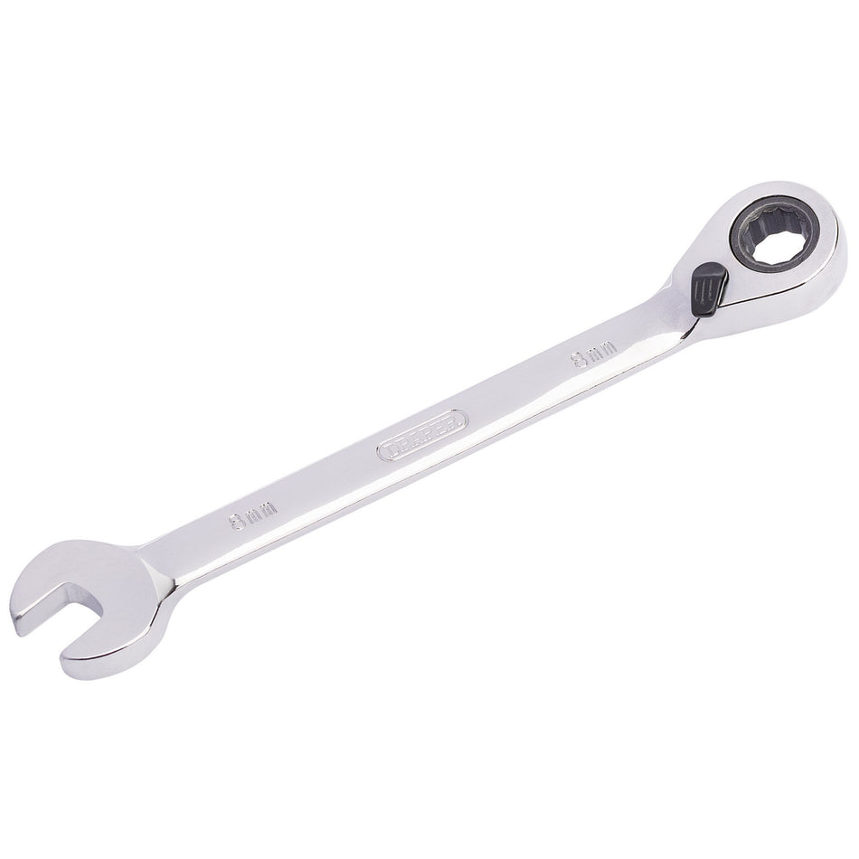 Draper 51967 Draper HI-TORQ® Metric Reversible Ratcheting Combination Spanner, 8mm