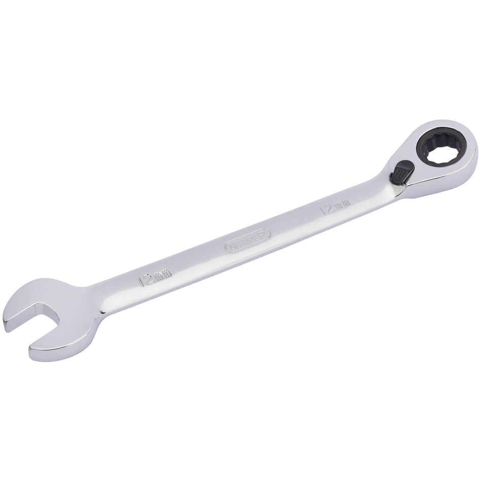Draper 51999 Draper HI-TORQ® Metric Reversible Ratcheting Combination Spanner, 12mm