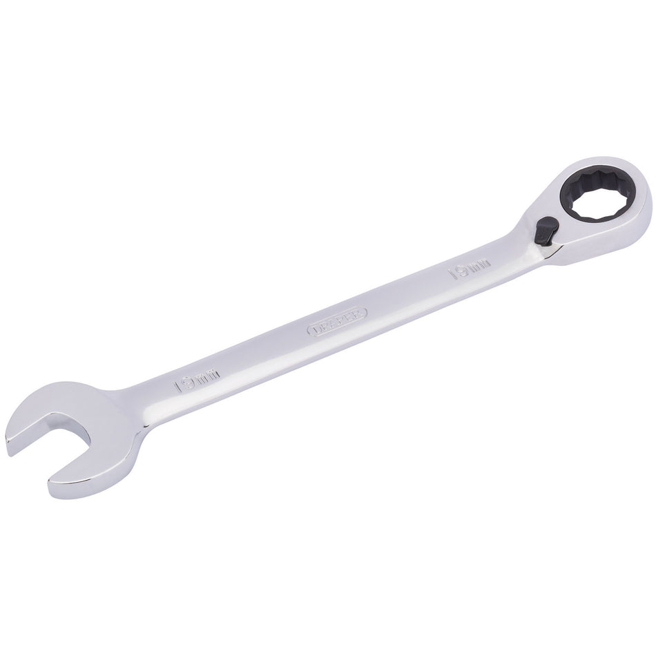 Draper 52008 Draper HI-TORQ® Metric Reversible Ratcheting Combination Spanner, 19mm