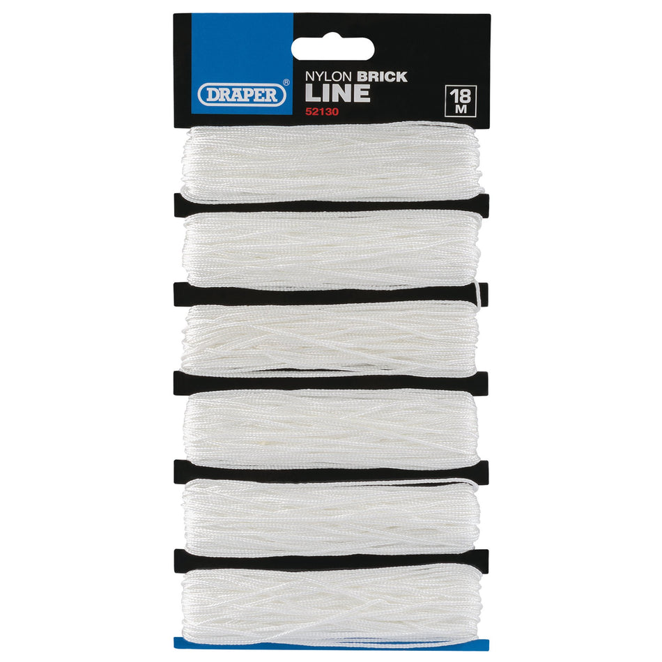 Draper 52130 Nylon Brick Line Hanks, 6 x 18m