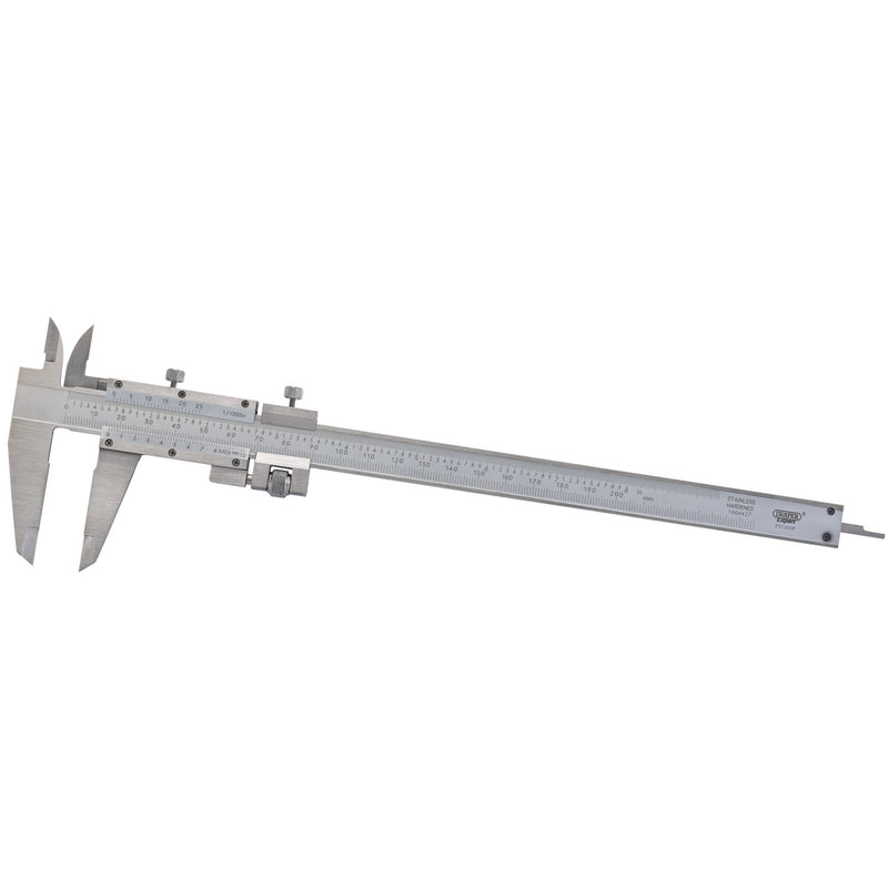 Draper 52379 Vernier Caliper with Fine Adjustment, 0 - 200mm or 8"